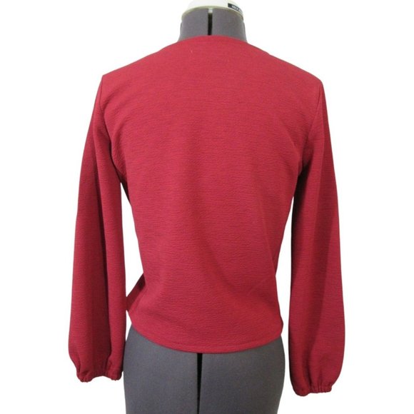 Madewell Texture & Thread crepe wrap top, blouse with tie front XS - Picture 3 of 12